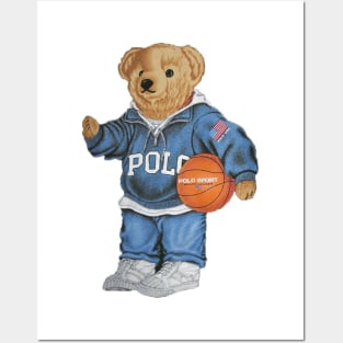 basketball bear Posters and Art